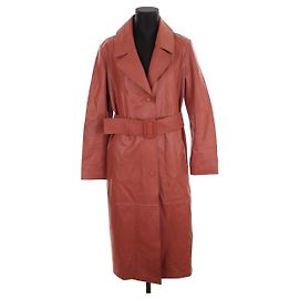 Yves Salomon Leather trench coat Orange