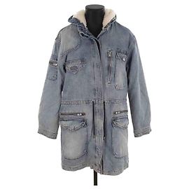 Claudie Pierlot Abrigo de algodón Azul