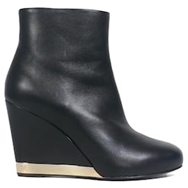 Chanel-CHANEL Bottines T.UE 39 Cuir-Noir