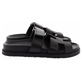 Hermès-Sandalias Chipre Hermès 37-Negro