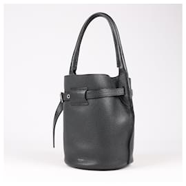 Céline-CELINE BIG BAG Beuteltasche aus Nanoleder 2way Handtasche in Schwarz-Schwarz
