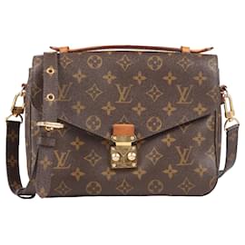 Louis Vuitton-LOUIS VUITTON Monogram Pochette Metis MM 2Way Handbag M44875-Brown