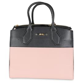 Louis Vuitton-Louis Vuitton Black Magnolia Taurillon City Steamer PM-Black,Pink