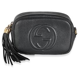 Gucci-Gucci Piel de becerro granulada negra Small Soho Disco-Negro