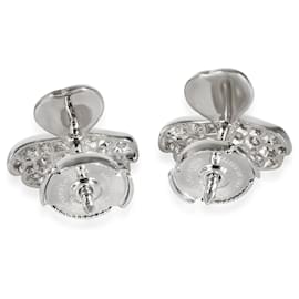 Tiffany & Co-TIFFANY & CO. Boucles d'oreilles diamant fleurs en papier en platine 0.34 ctw-Autre
