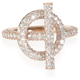 Hermès-Hermès Echappee Ring in 18k Rose Gold 1.38 ctw-Other