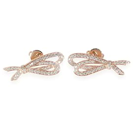 Tiffany & Co-TIFFANY & CO. Diamond Bow Earrings in 18k Rose Gold 0.5 ctw-Other