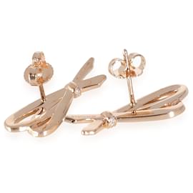 Tiffany & Co-TIFFANY & CO. Boucles d'oreilles nœud en diamant 18k or rose 0.5 ctw-Autre