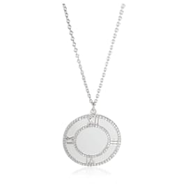 Tiffany & Co-TIFFANY & CO. Pendentif Cercle de Diamants Atlas en 18K or blanc 0.25 ctw-Autre