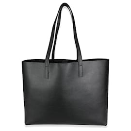 Saint Laurent-Saint Laurent Black Calfskin East West Shopping Tote-Black