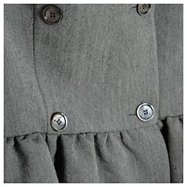 Givenchy-Chaqueta de lana gris con volantes de Givenchy, talla FR38 (equivale a US8).-Gris