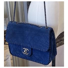 Chanel-bolso cruzado-Azul