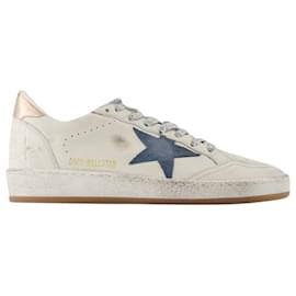 Golden Goose Deluxe Brand-Tênis Ballstar - Marca Golden Goose Deluxe - Couro - Branco-Branco