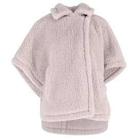 Max Mara-Max Mara Tebe Teddy Cape aus hellgrauer Wolle-Grau