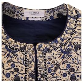 Isabel Marant-Bedruckte Steppjacke Etoile Isabel Marant Hustin aus blauer Baumwolle-Blau