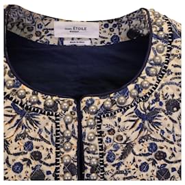 Isabel Marant-Etoile Isabel Marant Hustin Printed Quilted Jacket in Blue Cotton-Blue