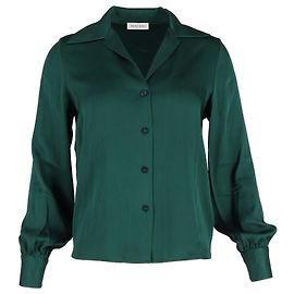 Camicia Anine Bing Mylah in seta verde smeraldo Verde
