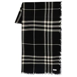 Burberry-Schal mit Riesenkaromuster - Burberry - Wolle - Schwarz-Schwarz