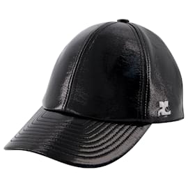 Courreges-Neuauflage Cap - Courreges - Vinyl - Schwarz-Schwarz