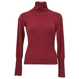 Pull à col roulé bordeaux Max Mara en laine rouge Rouge