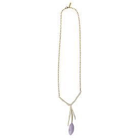 Colar com pingente de tulipa Marni em metal dourado Dourado Metálico