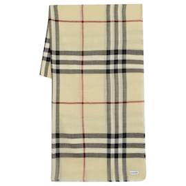 Burberry-Giant Check Scarf - Burberry - Wool - Neutral-Other
