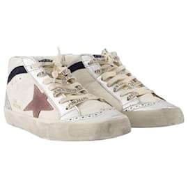 Golden Goose Deluxe Brand-Zapatillas Mid Star - Golden Goose Deluxe Brand - Piel - Blanco-Blanco