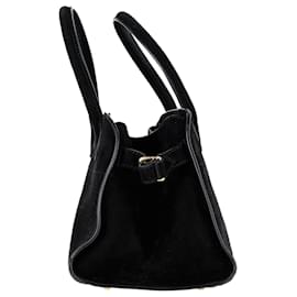 The row-The Row Soft Margaux 10 Bag in Black Suede-Black