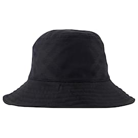 Burberry-Tonal Bias Bucket Hat - Burberry - Synthetik - Schwarz-Schwarz