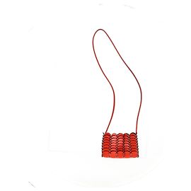 Borsa a tracolla Paco Rabanne Pacoio in pelle rossa Rosso