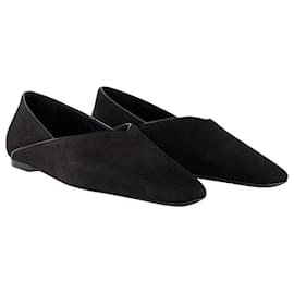 Totême-Die Everyday Flat Ballerinas - TOTEME - Wildleder - Schwarz-Schwarz