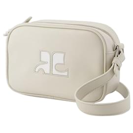 Courreges-Reedition Camera Crossbody - Courreges - Leather - Grey-Grey