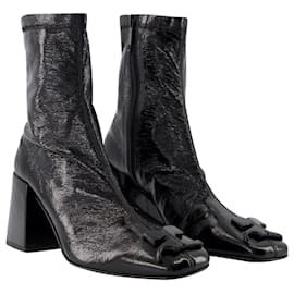 Courreges-Reedition Ankle Boots - Courreges - Vinyl - Black-Black