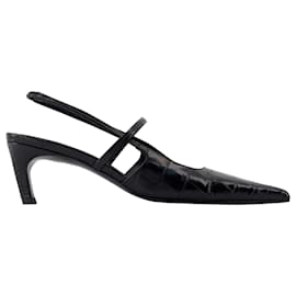 Totême-The Sharp Slingback - TOTEME - Cuero - Negro-Negro