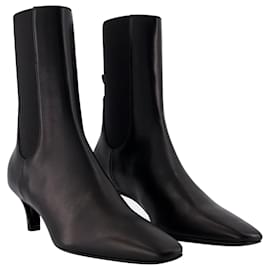 Totême-Botas Tacón Medio - TOTEME - Piel - Negro-Negro