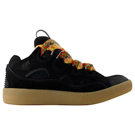 Lanvin-Curb Sneakers - Lanvin - Leather - Black-Black