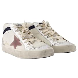 Golden Goose Deluxe Brand-Zapatillas Mid Star - Golden Goose Deluxe Brand - Piel - Blanco-Blanco