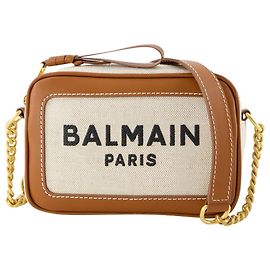 Bolso bandolera B-Army Camera Case - Balmain - Lona - Blanco/marrón Blanco