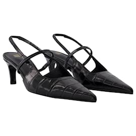 Totême-The Sharp Slingback - TOTEME - Cuero - Negro-Negro