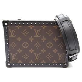 Louis Vuitton-Louis Vuitton Clutch Box Bolsa de lona M20252 em boa condição-Outro