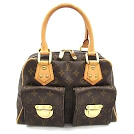 Louis Vuitton-Louis Vuitton Manhattan PM Canvas Handbag M40026 in good condition-Other