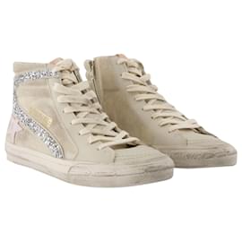 Golden Goose Deluxe Brand-Scarpe da ginnastica Slide - Golden Goose Deluxe Brand - Pelle - Beige-Marrone,Beige