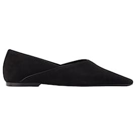 Totême-Die Everyday Flat Ballerinas - TOTEME - Wildleder - Schwarz-Schwarz