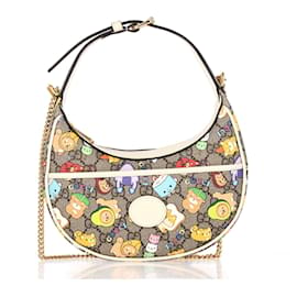Gucci-Gucci Kawaii GG Supreme Mini Shoulder Bag in Beige Canvas-Other