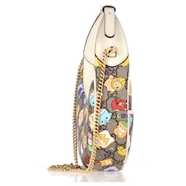 Gucci-Gucci Kawaii GG Supreme Mini-Umhängetasche aus beigem Canvas-Andere