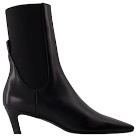 Totême-Botas Tacón Medio - TOTEME - Piel - Negro-Negro