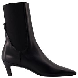 Totême The Mid Heel Boots - TOTEME - Leather - Black Black