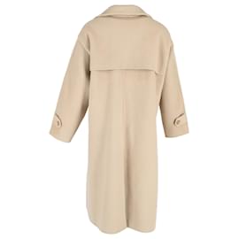 Loro Piana-Cappotto oversize Loro Piana in cashmere panna-Marrone,Beige