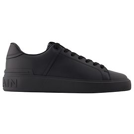 Baskets B-Court - Balmain - Cuir - Noir Noir
