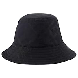 Burberry-Tonal Bias Bucket Hat - Burberry - Synthetik - Schwarz-Schwarz